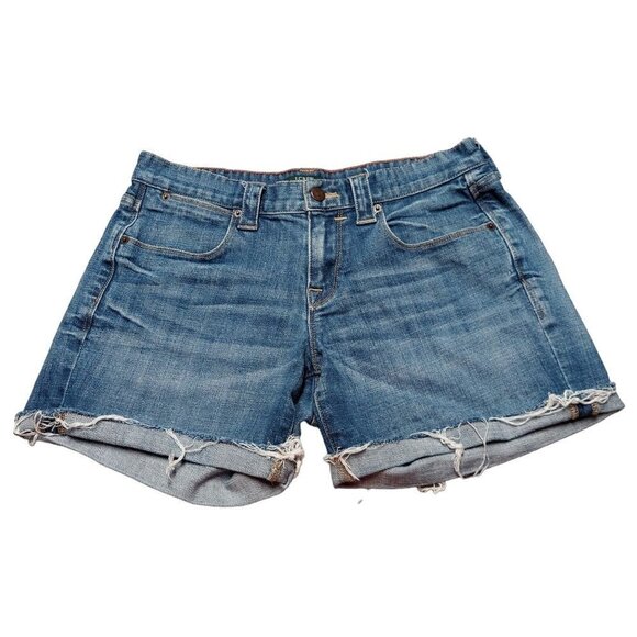 J. Crew Pants - J. Crew Women's Blue Denim Cut Off Fringe Hem Shorts